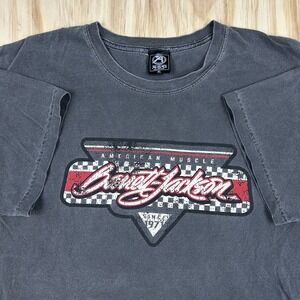 Barrett Jackson American Muscle Cars Racing Ahead Authentic Gray XL Short Sleeve